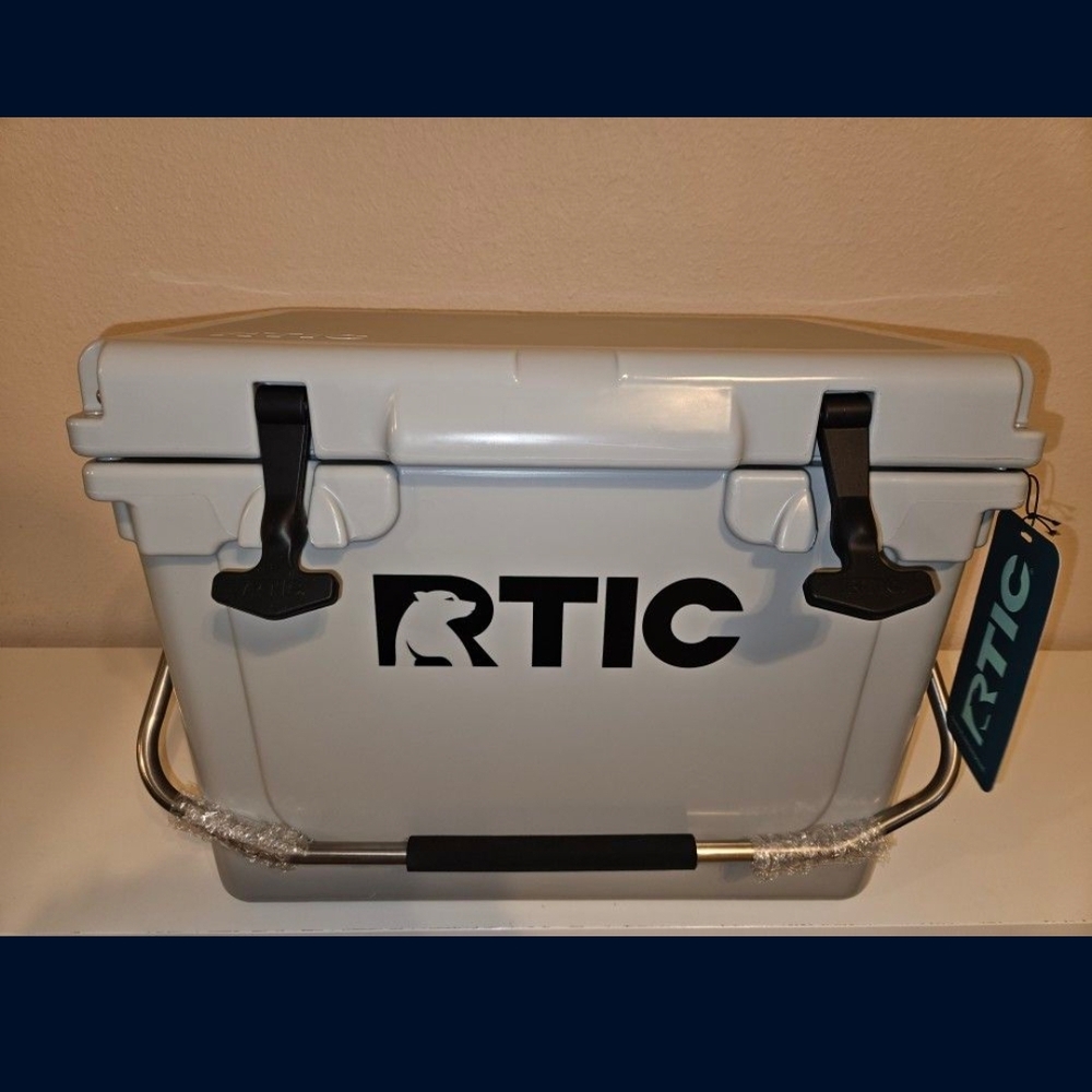 RTIC Gray Cooler with Black Accents